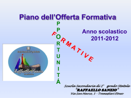 piano dell`offerta formativa 2008 - 2009