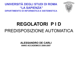 Lezione 6 - Dipartimento di Informatica e Sistemistica