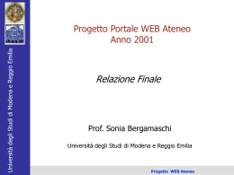 Nuovi servizi Web per il Portale - DBGroup