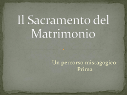 Il sacramento del Matrimonio