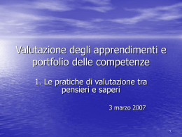 Valutaz 1 - Dipartimento di Scienze Umane per la Formazione