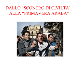 DALLO SCONTRO DI CIVILTA` ALLE