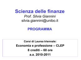 Programma - Università degli Studi di Bologna