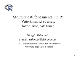 StruttureDatiR - Home di - Universit&agrave; degli Studi di Milano
