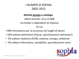 I numeri di Sophia – 17.05.2012