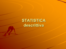 Presentazione STATISTICA DESCRITTIVA