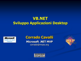 VB.NET Sviluppo Applicazioni Desktop Corrado Cavalli Microsoft