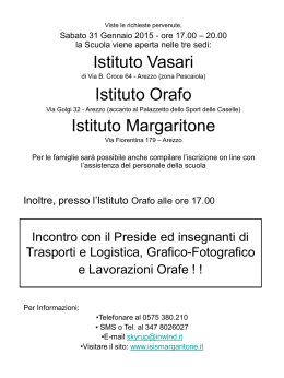 Istituto di Istruzione Superiore Margaritone Via Fiorentina 179