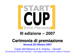 CUP Premio Donna Innovazione 2007 della CdP