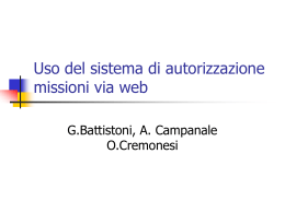 Uso del sistema di autorizzazione missioni via web