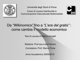 VISIGALLI - Cim - Universit&agrave; degli studi di Pavia