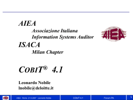 Il modello COBIT 4.1