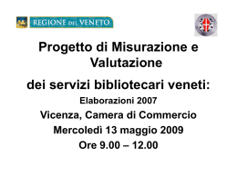 PresentazionePMV 2007 - Servizio Bibliotecario Provinciale