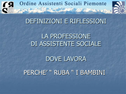 L`assistente sociale - Provincia di Torino