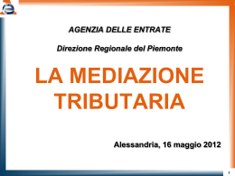 Relazione della dott. Claudia Crevatin sul tema "La mediazione