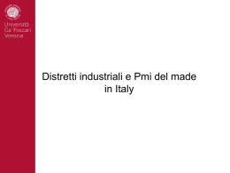 I distretti del made in Italy