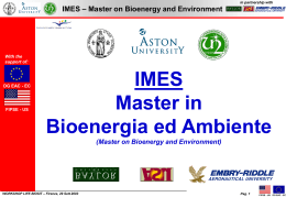 IMES &ndash; Master on Bioenergy and Environment - ETA