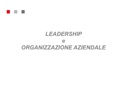 Leadership e management