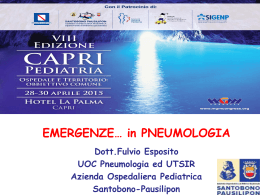 Fulvio Esposito – Emergenze… in pneumologia