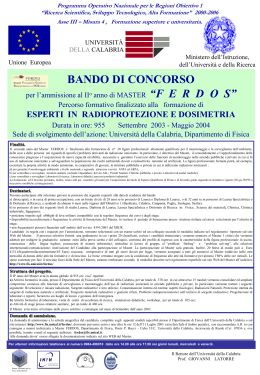 Scarica versione  del bando - Dipartimento di Fisica, Universit&agrave;