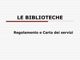 La biblioteca come centro culturale