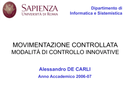 Lezione 11 - Dipartimento di Informatica e Sistemistica