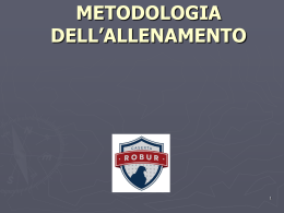 metodologia dell` allenamento e basi scientifiche