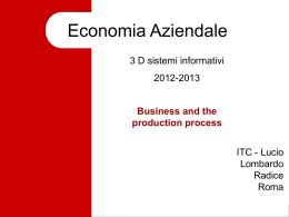 Business and the production process - 3Fsistemi2012-2013