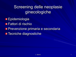 10.Screening delle neoplasie ginecologiche