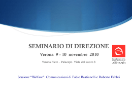 seminario di direzione &ndash; sezione welfare