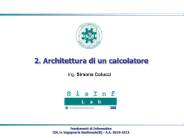 Architettura del calcolatore - SisInf Lab