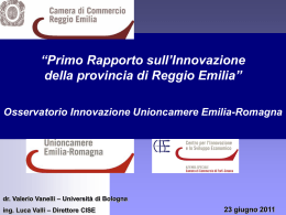 Presentazione Primo Rapporto Innovazione