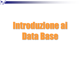 Introduzione ai Data Base