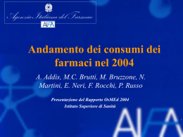 Descrivere i cambiamenti nell`uso dei farmaci