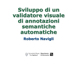 Sviluppo di un validatore visuale di annotazioni semantiche
