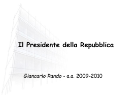 Presidente della Repubblica
