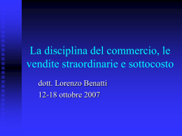 La disciplina del commercio