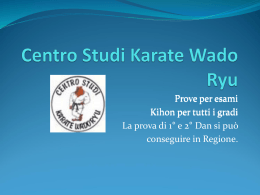 Programma esame - Centro Studi Karate Wado Ryu San Gemini