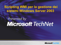 Scripting WMI per la gestione dei sistemi