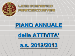 Piano Annuale delle Attività a.s. 2012/13