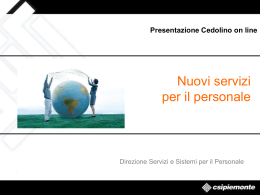 Presentazione Cedolino on line