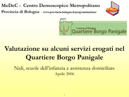 Servizio Nidi Quartiere Borgo Panigale Customer satisfaction A