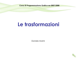 Le trasformazioni - Universit&agrave; degli Studi di Milano