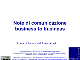 Note di comunicazione business to business