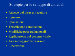 Farmaci antivirali - Corso di Laurea in Infermieristica