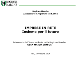 IMPRESE IN RETE. Jesi, 23 ottobre 2004