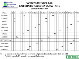 calendario - Comune di Torre Canavese