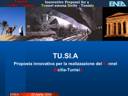 I TRASPORTI DEL XXI SECOLO - Tunnel Sicilia Tunisia