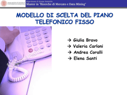 MODELLO DI SCELTA DEL PIANO TELEFONICO FISSO