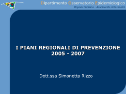 i piani regionali di prevenzione 2005